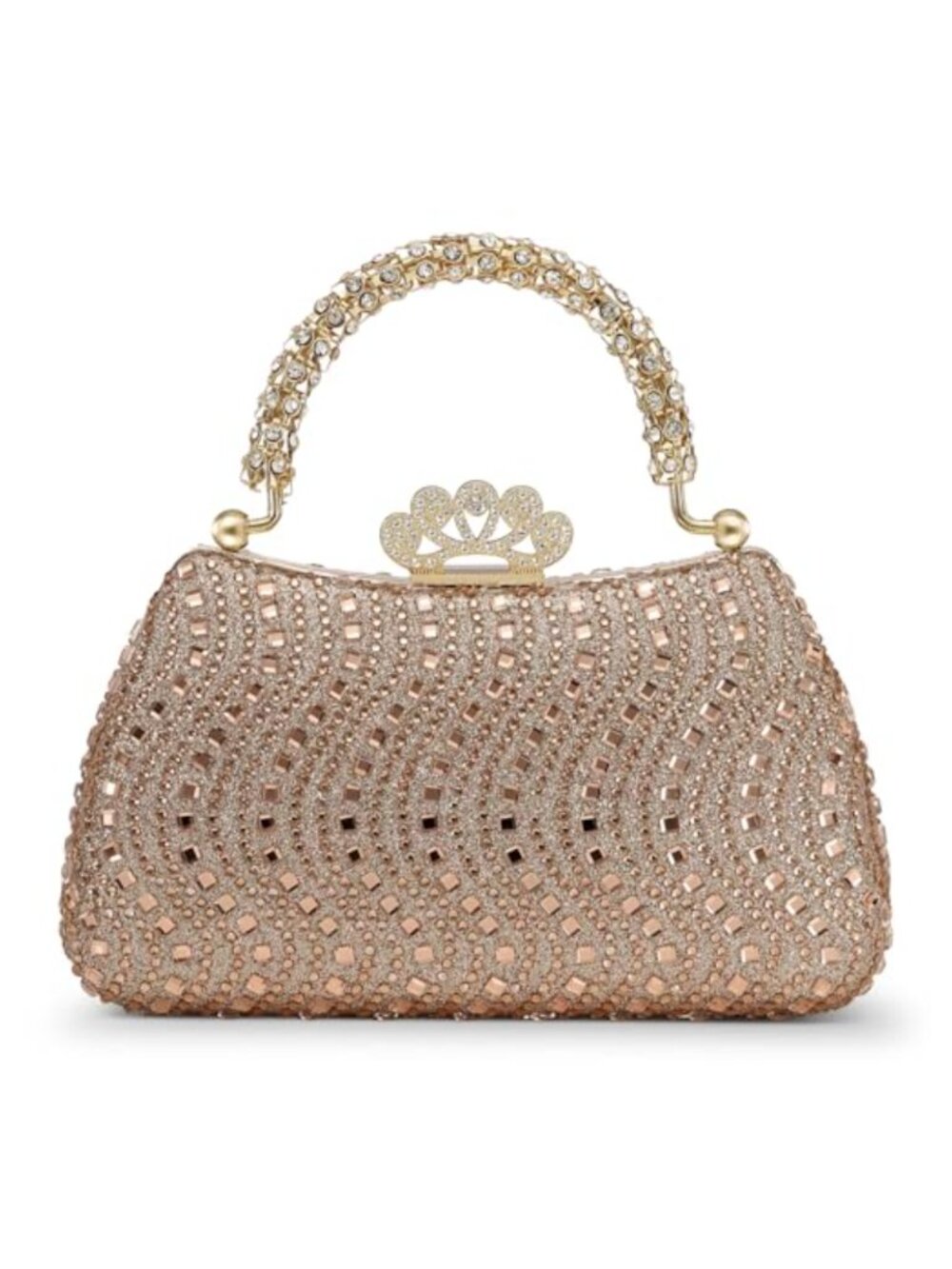 Rhinestone Evening Clutch Bag Sequin Wedding Party Purse for Women